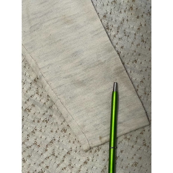 Coldwater Creek Womens Wool Cardigan Open Front Size XS Cream Tan - Picture 7 of 8